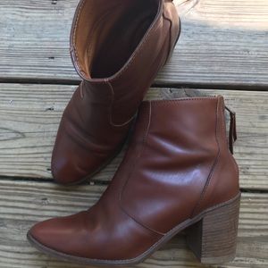 Madewell Brown Leather Ames Boots